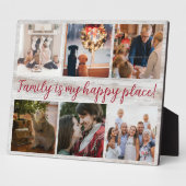 Familienfoto Collage Rustic Wood Script Plaque Fotoplatte (Seite)