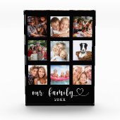 Familienfoto-Collage schwarz  Fotoblock (Vorderseite)