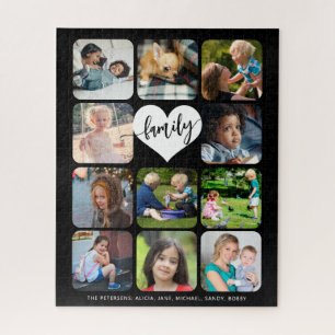 Familienfoto-Collage-Skript 11 personalisierte Fot Puzzle