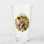 Familienfoto Collage Sonnenblume 13 Bilder leicht Glas (Vorderseite)