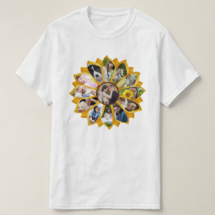 Familienfoto Collage Sonnenblumen 13 Bilder leicht T-Shirt