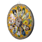 Familienfoto Collage Sonnenblumen Burlap 13 Pics E Dartscheibe (Vorderseite rechts)