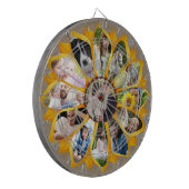 Familienfoto Collage Sonnenblumen Burlap 13 Pics E Dartscheibe (Vorderseite Links)