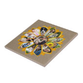 Familienfoto Collage Sonnenblumen Burlap 13 Pics E Fliese (Seite)