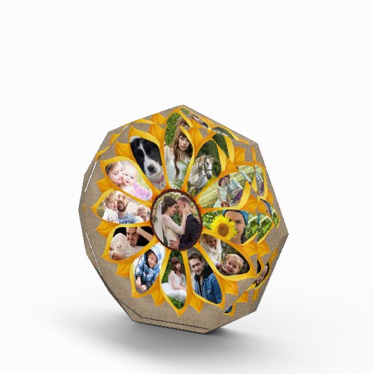 Familienfoto Collage Sonnenblumen Burlap 13 Pics E Fotoblock (Rechts)