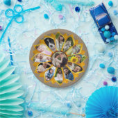 Familienfoto Collage Sonnenblumen Burlap 13 Pics E Pappteller (Party)