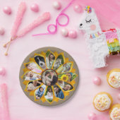 Familienfoto Collage Sonnenblumen Burlap 13 Pics E Pappteller (Party)