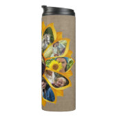 Familienfoto Collage Sonnenblumen Burlap 13 Pics E Thermosbecher (Nach rechts gedreht)