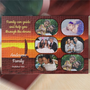 Familienfoto-Collage Sonnenuntergang 1124 Puzzle