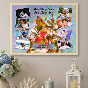 Familienfoto-Collage Tropischer Vogel 2338 Kunstpr Poster