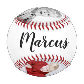 Familienfoto Collage Vatertag Baseball (Rückseite)