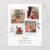 Familienfoto Collage Weihnachtsfeiertage Grüße (Vorderseite)
