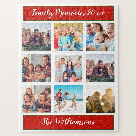 Familienfoto Collage Weihnachtsgeschenk Keepake Puzzle