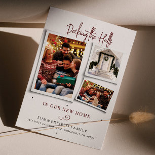 Familienfoto Collage Wir haben Weihnachtsbewegunge Feiertagskarte