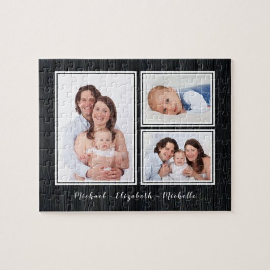 Familienfoto Collage Your Name Jigsaw Puzzle (Horizontal)
