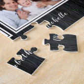 Familienfoto Collage Your Name Jigsaw Puzzle (Seite)
