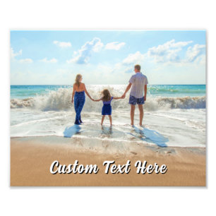 Familienfoto-Fotodruck mit individuellem Text und  Fotodruck