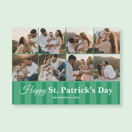 Familienfoto Frohe St. Patrick's Day Grußkarte Feiertagskarte