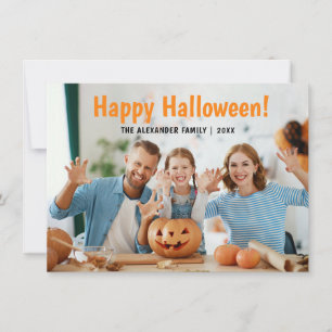 Familienfoto Frohes Halloween  Mitteilungskarte