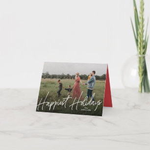 Familienfoto Fröhlichstes Weihnachts-Feiertags-Fot Feiertagskarte