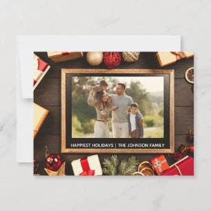 Familienfoto individuelle Weihnachtsbotschaft pers Feiertagskarte