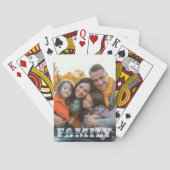 Familienfoto-Name-Overlay Spielkarten (Rückseite)