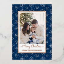 Familienfoto Rose Gold Folie Weihnachten