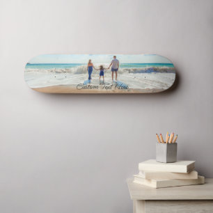 Familienfoto-Skateboard mit personalisiertem Text Skateboard