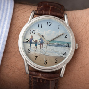 Familienfoto-Uhr individuell Armbanduhr