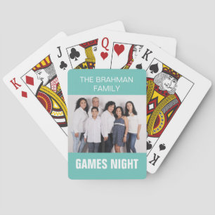 Familienfoto- und Namensspiel des Abends Benutze Spielkarten