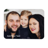 Familienfoto und Text Magnet (Horizontal)