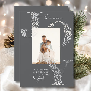 Familienfoto Weihnachten Elegante Freude Floral Si