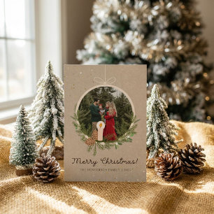 Familienfoto-Weihnachtsfeiertagskarte Feiertagskarte