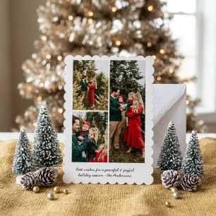Familienfoto-Weihnachtsgrußkarte Feiertagskarte