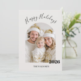 Familienfoto-Weihnachtskarte | Frohe Feiertage Feiertagskarte
