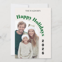 Familienfoto-Weihnachtskarte | Frohe Feiertage Feiertagskarte