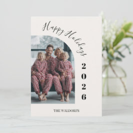Familienfoto-Weihnachtskarte | Frohe Feiertage Feiertagskarte