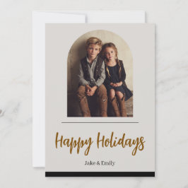 Familienfoto-Weihnachtskarte | Frohe Feiertage Feiertagskarte