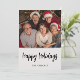 Familienfoto-Weihnachtskarte | Frohe Feiertage Feiertagskarte