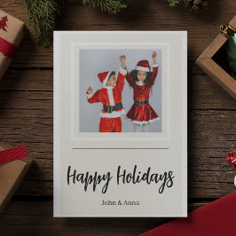 Familienfoto-Weihnachtskarte | Frohe Feiertage Feiertagskarte