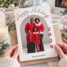 Familienfoto-Weihnachtskarte | Frohe Feiertage
