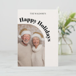 Familienfoto-Weihnachtskarte | Frohe Feiertage Feiertagskarte