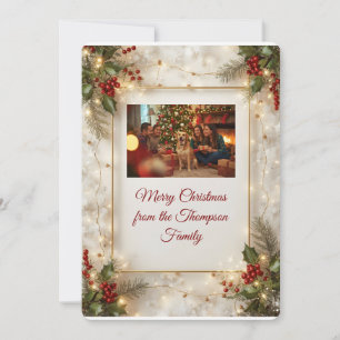 Familienfoto-Weihnachtskarte Personalisiertes We Feiertagskarte
