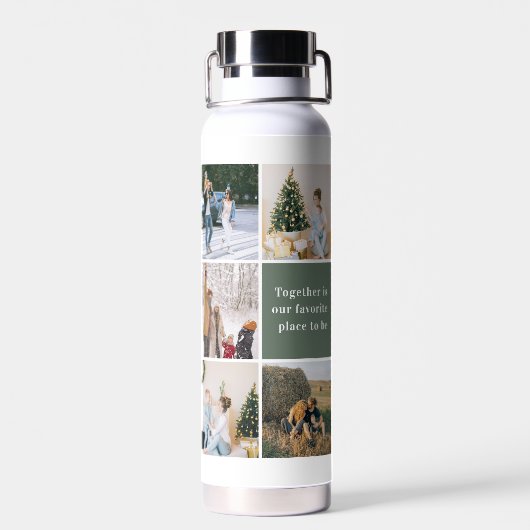 FamilienfotoCollage ist unser Favorit Trinkflasche (Rückseite)