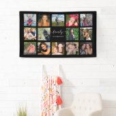 FamilienfotoCollage Schwarz Custom Banner (Insitu)