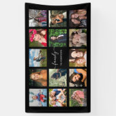 FamilienfotoCollage Schwarz Custom Banner (Vertikal)