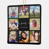 FamilienfotoCollage Schwarz Custom Keramikornament (Links)