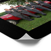 FamilienfotoCollage Schwarz Custom Poster (Ecke)