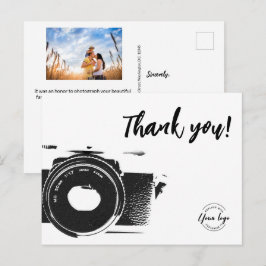 Familienfotograf Benutzerdefiniertes Logo Foto Pos Postkarte