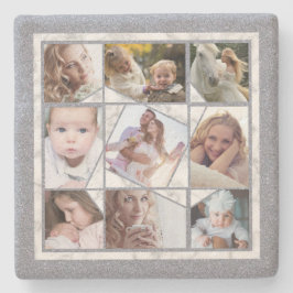 Familienfotografie Collage 9 Instagramm-Bilder| Ma Steinuntersetzer